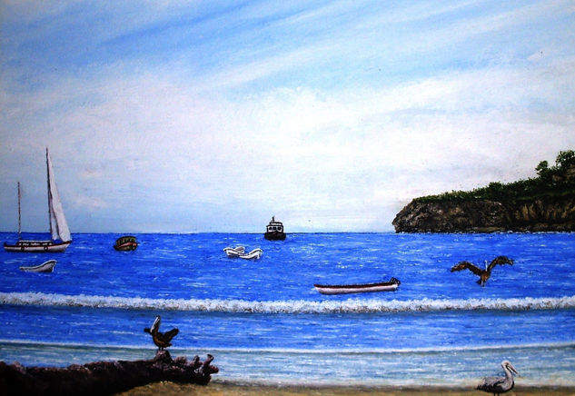 san juan del sur mediodia Oil Canvas Marine Painting