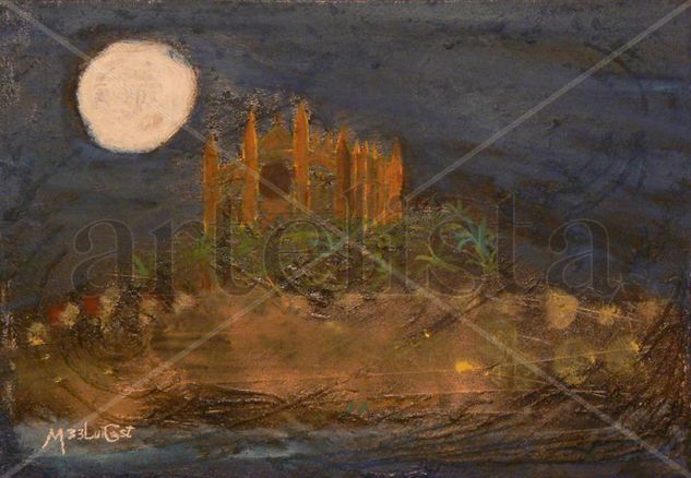 catedral noche Oil Canvas Landscaping