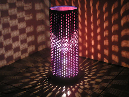 Luminária de chão azul