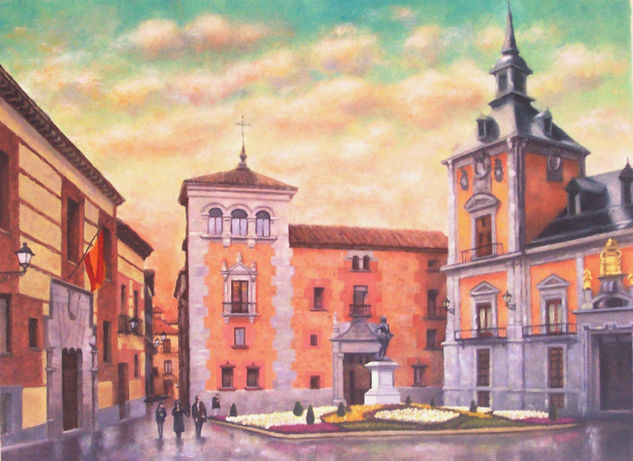 Plaza de la Villa Oil Canvas