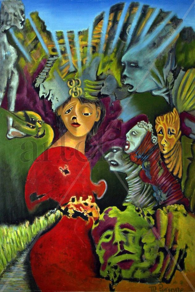 muchacha de rojo