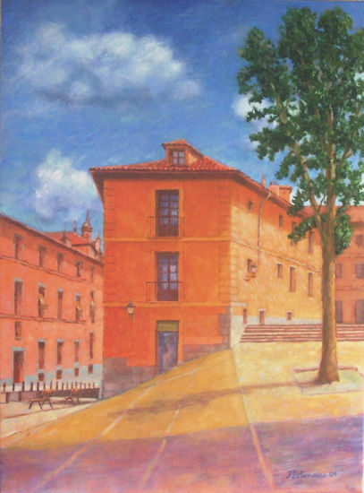 Plaza del Alamillo Oil Canvas