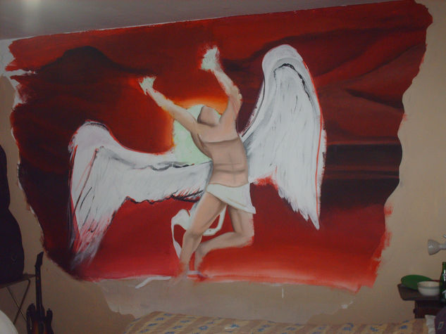 mural angel. Otros Lienzo Otros