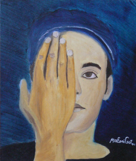 Michael Stipe Oil Card Portrait