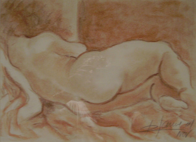 DESNUDO Pastel Paper Nude Paintings