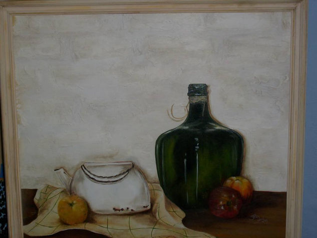 Mesa campestre Oil Panel Still Life Paintings