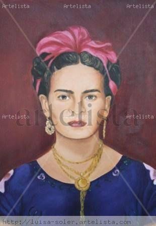 Frida Kahlo Oil Canvas Portrait