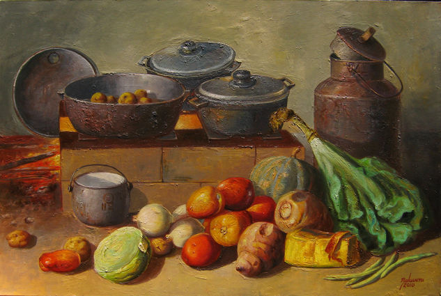 La cocina Oil Canvas Still Life Paintings