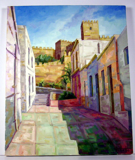 calle de almeria Óleo Lienzo Paisaje