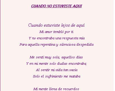 Cuando no estuviste...
