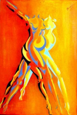 TRIPLE GESTACION Oil Canvas Nude Paintings