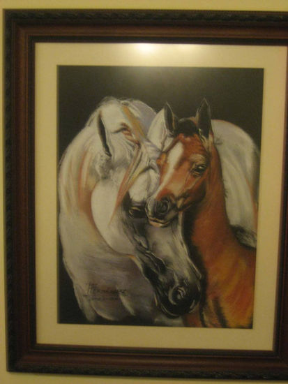 Pareja de caballos Pastel Papel Animales