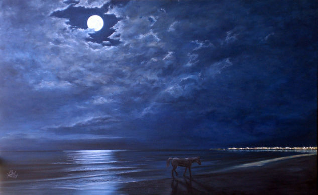 Claro de luna Oil Canvas Landscaping