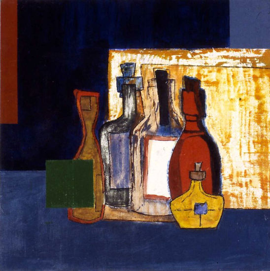 A-31. La bateria de Hemingway, I. Oil Panel Still Life Paintings