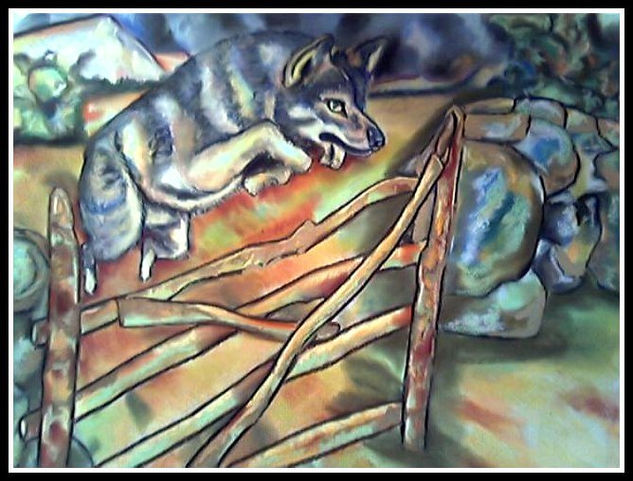 !! QUÉ VIENE EL LOBO... !! Pastel Papel Animales