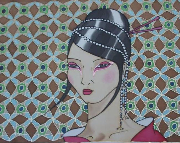 Japonesa II Others Textile Figure Painting