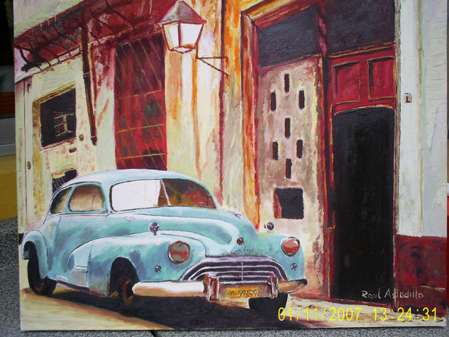 Autos de La Havana Oil Canvas Landscaping