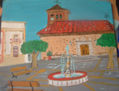 Iglesia de ENIX , óleo madera 40x50 cm. de Crespo