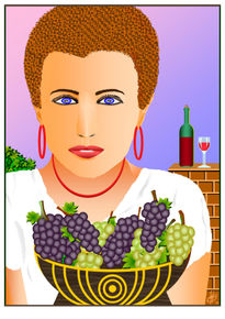 La bella y las uvas