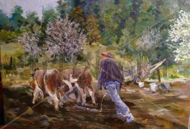 Primavera en el Valle Oil Canvas Landscaping