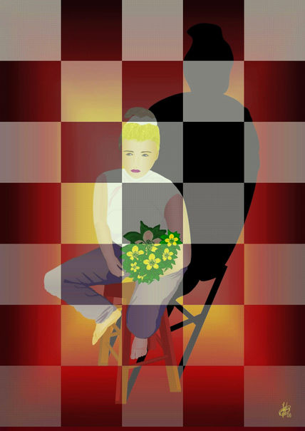 Mujer con flores