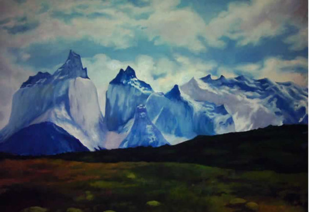 Torres del Paine:::pintura Oil Canvas Landscaping