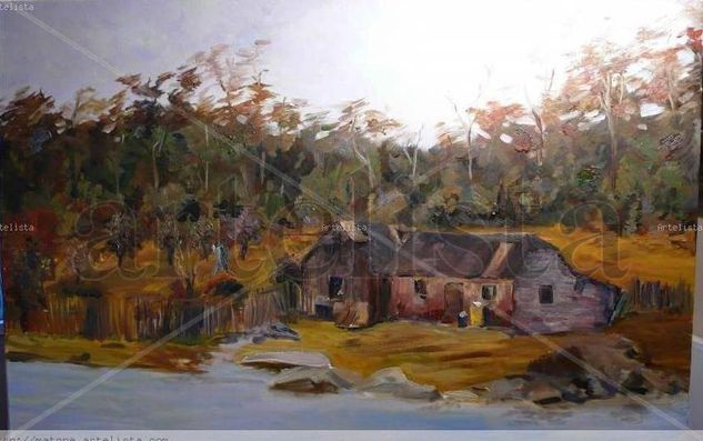 Casa de Vivientes Oil Canvas Landscaping