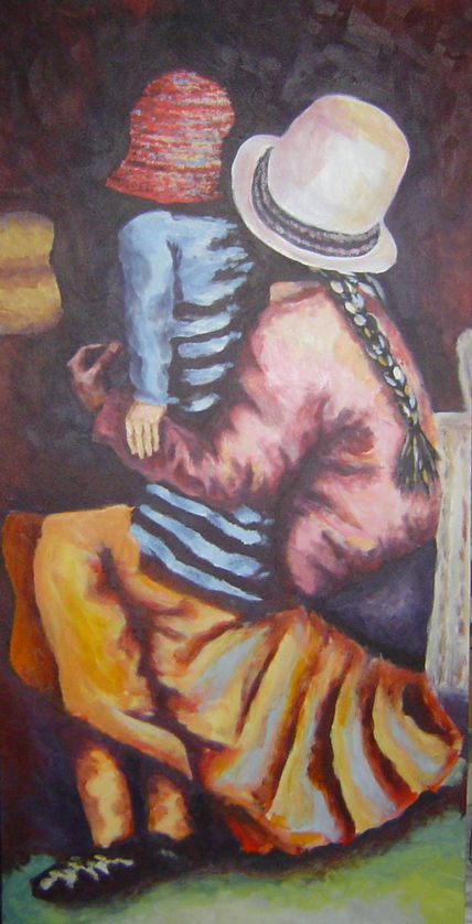 Cholita sentada