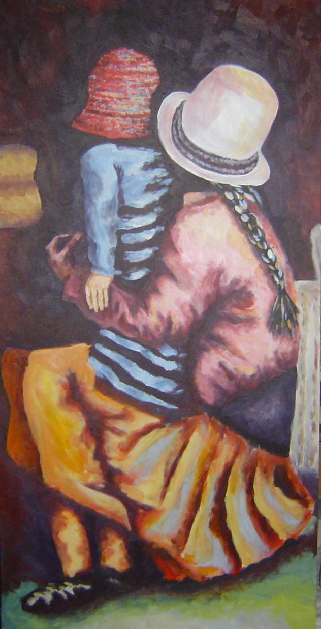 cholita sentada