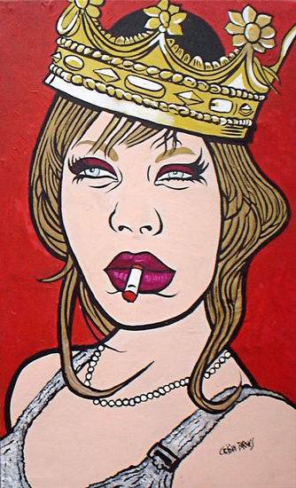 La Taf de la Reine-122x74cm. Acrylic Canvas Portrait