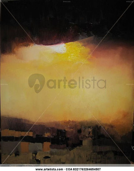 Atardecer de verano. Óleo Lienzo Otros