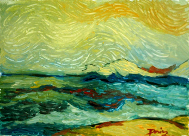La playa con olas 