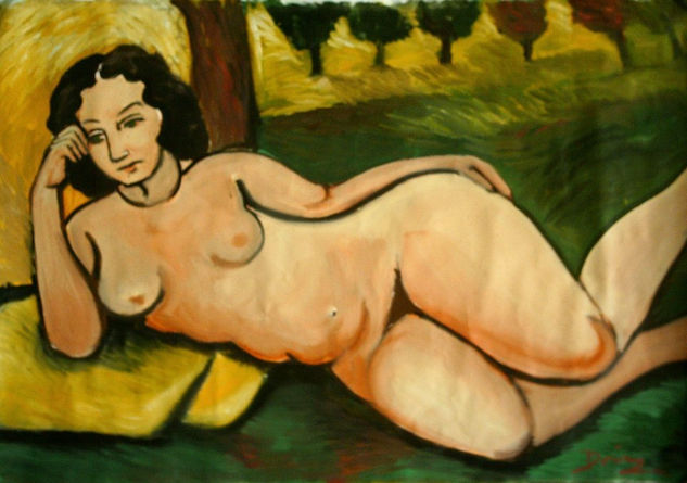 En hierba Oil Canvas Nude Paintings