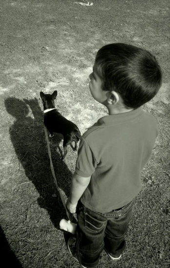 Niño con perro 