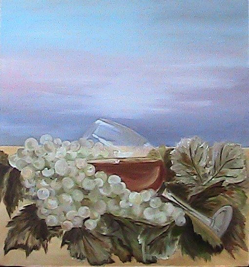 424- LA SIESTA DE BACO Oil Canvas Landscaping