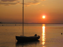 Barco al atardecer