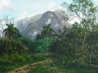 PAISAJE CON MOGOTES Oil Canvas Landscaping