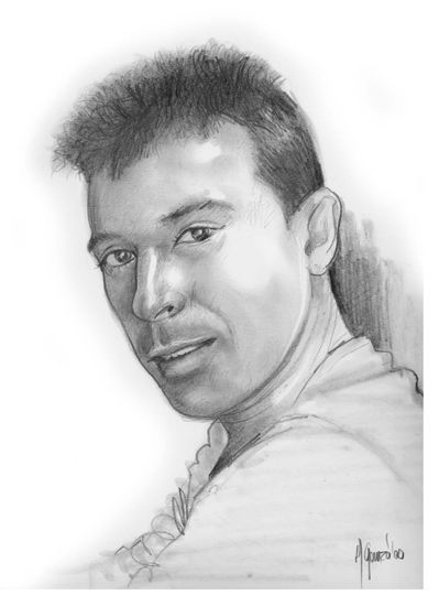 retrato de luis Grafito