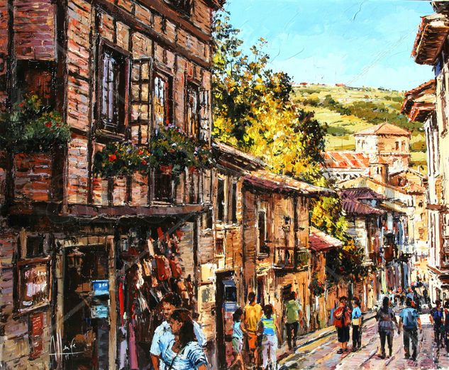 Santillana del mar Acrylic Canvas Landscaping