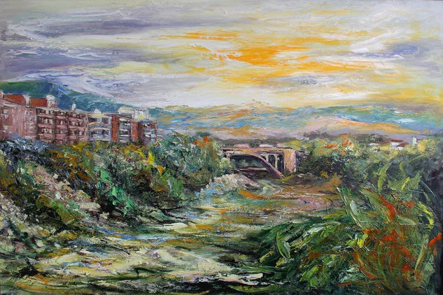 Río Llastres Oil Canvas Landscaping