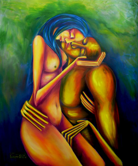 Los Amantes Nº4 Oil Canvas Nude Paintings