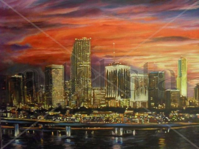 Serie Miami-EE.UU. Oil Canvas Landscaping