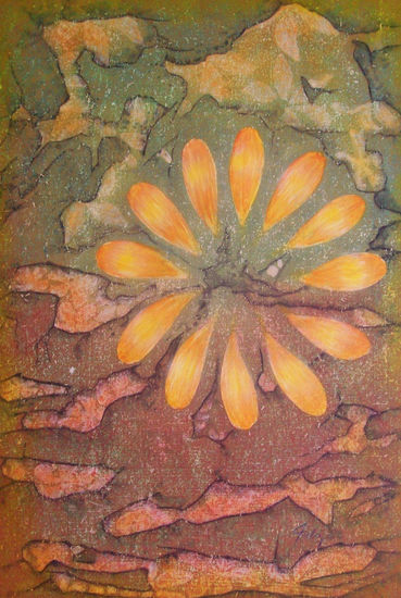 otoño Acrylic Panel Floral Painting