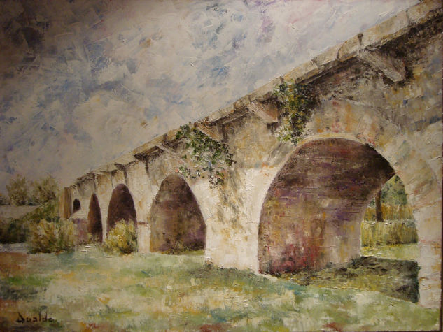 Pont a Riba-roja del Túria Óleo Lienzo Paisaje