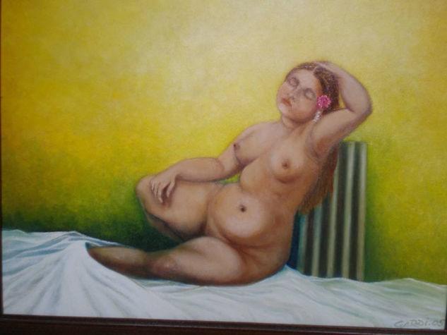 MUCHACHA Óleo Lienzo Desnudos