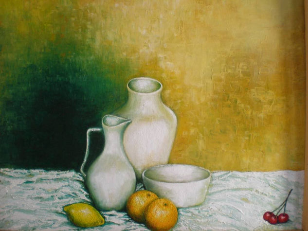 TRES CEREZAS Oil Canvas Still Life Paintings