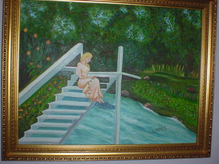Mujer en la escala