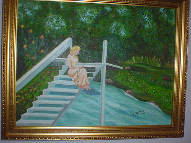 mujer en la escala