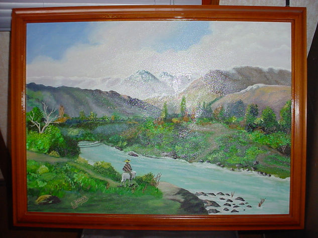 el rio Oil Canvas