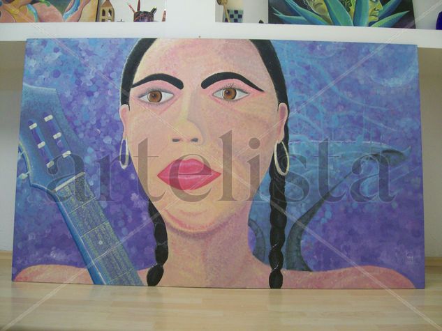 AL SON DE LA SIRENA Oil Canvas Portrait